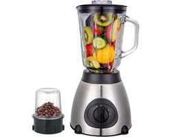 3-in-1 Foodprocessor, Blender en Smoothie Maker - 850W - 1.5L - Multifunctioneel - Krachtige Mixer - Soepen - Keukenblender voor Smoothies & Shakes - Zwart