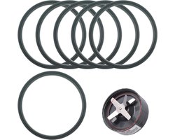 6 Stuks Blenderpakkinge - Afdichtring - Blender Vervangende Onderdelen - Water Bestendige Sluitring - O-Ring Afdichting Pakkingaccessoires - Siliconen - Geschikt Voor Nutri Bullet Nutribullet 600w/900w Blender Pakkingen - Grijs