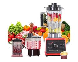 Allecto - Commerciële zware mixer - Smoothie - 9500W - RVS - Citruspers - Culinaire machine - IJsblender - Noten - Geschikt voor professioneel gebruik - Zwart Rood Edelstaal - Bol.com Friese Stabij 2022.