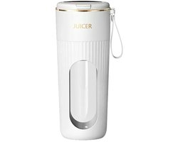 AnyPrice® Portable Blender & Juicer Cup – Mini Smoothie Maker To Go – 340ml – USB Oplaadbare Draagbare Blender met LED Display – Wit