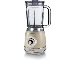 Ariete 0583/03 - Vintage Blender - 1100 Watt - glazen kan - 1,5 liter inhoud - Ice crush - Beige