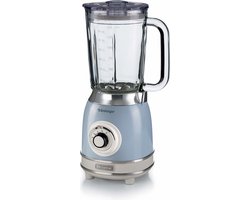 Ariete 0583/05 - Vintage Blender - 1100 Watt - glazen kan - 1,5 liter inhoud - Ice crush - Blauw