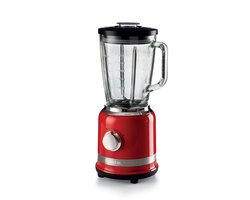 Ariete 0585/00 - Blender - 1.5 liter - 1000 W - glazen kan - RVS - pulse functie - ice crusher - rood