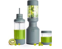 BEAST Blender - Smoothie maker met 3 to-go bekers, bewaardoppen en draagclip - 850W - Mixt bevroren fruit & ijs - Mist