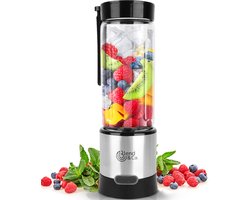 Blend&Co® Mini Blender To Go – 450ml Glas – Draadloos & Draagbaar – Smoothie Maker met Ice Crush – USB Oplaadbaar – Portable Blender