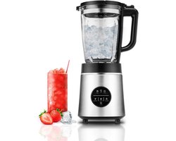 Blender Glazen Kan - Krachtige Blender - Met Glazen Kan - Smoothie Blender - 1,75 Liter / 1800 W - Smoothie Maker - RVS - Blender To Go - Variabele Snelheid - Met Glazen Reservoir - Warme en Koude Bereidingen
