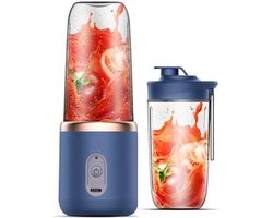 Blender To Go - Blender smoothie – Draagbare Blender To Go - Smoothie Machine - Milkshake Maker 400ml - Oplaadbare blender - Fruit Mixer - 2 in 1- Blender en Drinkglas - Portable Travel Blender - Blender voor Onderweg - Extra Shakebeker!