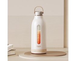 Blender To Go – Portable Blender - Smoothie maker - Mini Blender - Draagbare - Blender - USB-C - Beige - Fles - 400ml - Ceool Kerstcadeau