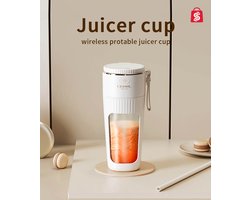Blender To Go – Portable Blender - Smoothie maker - Mini Blender - Draagbare - Blender - USB-C - Beige - Mug - 340ml - Ceool - Kerstcadeau
