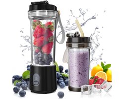 Blender To Go - "SmoothieGenie: Draagbare Blender voor Onderweg - Mix je favoriete smoothies en shakes overal met deze handige Mini Draagbare Mixer met 500ml capaciteit en 4000mAh-batterij!"