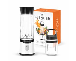 Cuisimax Krachtige Blender To Go - Met 2 Drinkflessen - Draadloos - 550ML - Smoothie maker - Draagbare blender - Oplaadbare mini blender