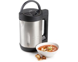 DOMO DO1144BL Soepmaker Domo - 1,6L - 6 Programma's - Blender - RVS - Inox/Zwart