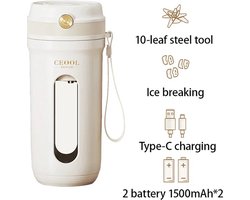 Draagbare Elektrische Juicer - Fruit Mixers - 10 Messen - Sap Maker Machine - Smoothies - Citrussnijper