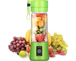 Draagbare groene Blender - On the Go - Mini Smoothie Blender Maker - Draadloos & Oplaadbaar - Voor Onderweg - To Go Beker - Groen