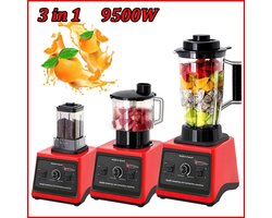 Elektrische Blender - Keukenmachine - Blender - 3-in-1 - 9500W - Krachtige Blender - 38,000 RPM - 220V - Meertrapsregeling - Comfortabele Grip