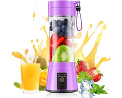 Elektrische sapcentrifuge - Blender - blender to go - Sapbeker - Draagbare blender - ABS - Paars