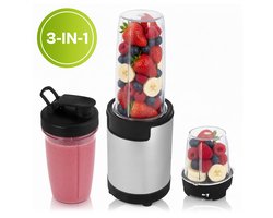 Esperanza Nutri Bomb NutriBlender – 900W – Inclusief 3 Bekers – Roestvrijstalen Messen – BPA-vrij – Smoothies, Sauzen, Babyvoeding