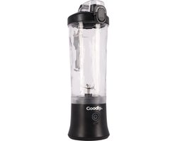 Goodly® Blender to go - Smoothie maker - Draagbare Blender - USB Oplaadbaar - Juicer - Mixer - incl. handige gebruikerstips - Licht & Compact - 600ml - zwart