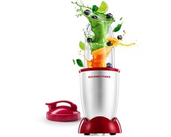 GOURMETmaxx Mr. Magic Power Pro Mixer 400 W | Smoothiemaker met meeneemdeksel | Blender met mengkom en vershouddeksel voor bewaring | Blender met XL-accessoireset voor