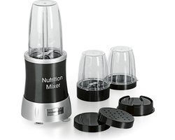 GOURMETmaxx Voedingsmixer Deluxe 11-delig - roestvrij staal/zwart