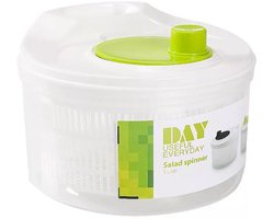 Groene groentesaladedroger uit één stuk, eenvoudige groente- en fruitwasmachine, handmatige huishoudelijke groentespinner, gefrituurde bakoliespinner