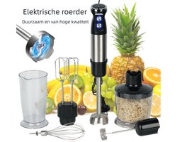 Handheld Elektrische Blender - Krachtige Motor 800W - 12 Snelheden - Ergonomische Handgreep - Zwart