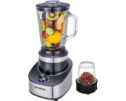 Hausberg Blender 2 in 1 HB-7765 - 500W - met koffiemaler -1500ML glazen beker