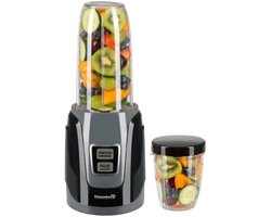 Hausberg HB-7675NG Blender Set 1000 W | 3 BPA-vrije Bekers + Pro Extractor-messen | Zwart Smoothie Blender