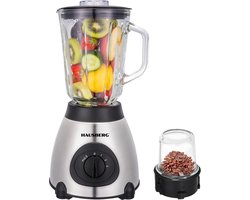 Hausberg HB-7762 Glazen Blender – 1,5 Liter – 600W – 2 Snelheden + Pulse – Smoothies & IJs Crushen