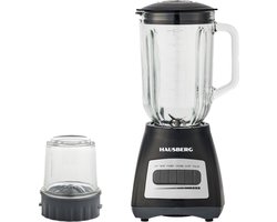 Hausberg HB-7772NG Elektrische Blender 400-500W Zwart | 1,5 L Glazen Kan Smoothies Shakes Sauzen