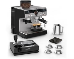Krups Precision+ XP804T pistonmachine met ingebouwde molen en tamping station accessoire