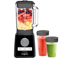 Magimix Power Blender - Smoothie Maker 1,8 Liter - Zwart - + 2 To go cups - Ice Crusher