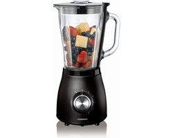Melissa Blender - 500W en 1,5L kan - 5 snelheden - Smoothies soepen sauzen en meer - 16180133 - Mat Zwart