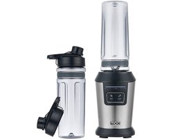 MOA Blender To Go - Smoothie Maker met 2 Tritan Bekers van 600ml - Mini Blender - 800W - RVS - Zilver