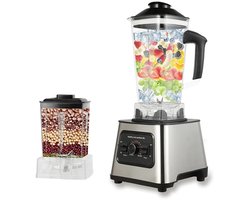 Novendo Goods – 2,5L 2-in-1 Elektrische Blender – 6000W Krachtige Smoothie Maker met 4 RVS Blades – IJscrusher, Keukenmixer & Sapmachine in Één