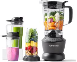 Nutribullet Combo Blender - Voor warme & koude bereidingen - Automatische Uitschakeling - 1200W - Power Blender - Soepmaker - 3 Drinkbekers & Pitcher - Grijs