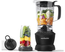 nutribullet Combo - Power Blender - 1000 Watt - Inclusief Pitcher, Ventilatiedeksels en To Go Beker - Voor Koude en Warme Bereidingen - Zwart