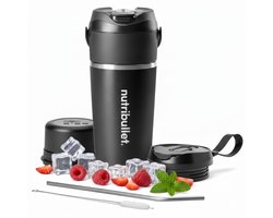 nutribullet Flip - Blender To Go - Draadloze Blender - Oplaadbaar - Smoothie Maker - RVS Thermos Beker - Zwart