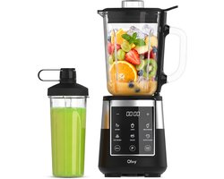 Olvy Kitchen Blender - Smoothie Maker - 1,5L Glazen Kan met To-Go Beker - IJscrusher & Zelfreinigend - BPA- en PFAS-vrij - Glas - Vaatwasserbestendig