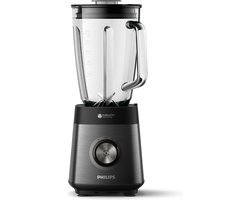 Philips Blender HR3040/00 - Krachtige 1200 Watt Motor - Met Stamper – Veelzijdig Gebruik - Vaatwasserbestendig - 1.5l Kan - RVS - Zwart