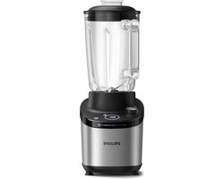 Philips Blender HR3760/00 - Krachtige 1500 Watt Motor - Met Display - 6 Programmas - Vaatwasserbestendig - 1.8 liter Glazen Kan - RVS - Zwart