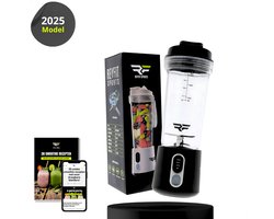 ReyFit Sports Draagbare Blender R5 500ML - 500 WATT - Blender To Go - Portable Blender - Smoothie maker - Protein Shaker - Draadloos - Zwart