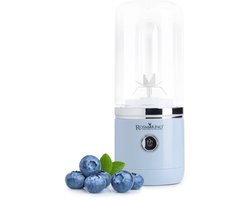 Rosmarino Portable Blender - Blender Smoothie - Blender to go - Smoothie blender - Mini Blender - Draadloos - 400 ml - 150W - Babyblauw