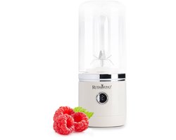 Rosmarino Portable Blender - Blender Smoothie - Blender to go - Smoothie blender - Mini Blender - Draadloos - 400 ml - 150W - Creme