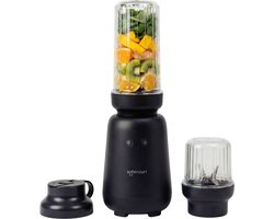 Safecourt Kitchen PureBlend - 1000W Smoothie maker - BPA vrij - inclusief to-go drinkdeksel + rietje- Premium Tritan blendbekers -Zwart