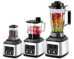 Sensova - 3-in-1 Elektrische Blender 9500W - Krachtige Multifunctionele Smoothie Maker & Juicer met 3 Containers (3L + 1,5L + 0,5L) - Ice Crusher, Food Processor, Mixer & Keukenmachine voor Sap, Groenten, Fruit en Noten