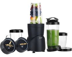 Smoothie Blender to Go 1200W – Sport Blender met 4 Bidons 300–700ml – Titanium Messen – 2 Blade Opzetstukken – BPA Vrij - Mini blender to go - SK4090