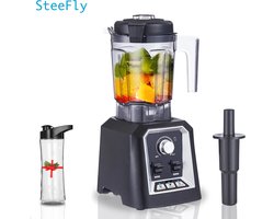 SteeFly® Professionele 2200W Keuken Blender - Met Gratis Drinkbeker - 39.000rpm - Bpa vrij - Food Mixer - 3 preset functies