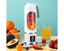 SunBuddy - Blender To Go - Draagbare 450ml Juicer Blender met 12 Bladen in Paars | USB-Oplaadbaar, IJsbreker en Smoothie Cup voor Onderweg