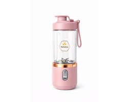 Swissbex Draagbare Mini Blender & Juicer – 400 ml – USB-C Oplaadbaar – Smoothies To Go - Roze